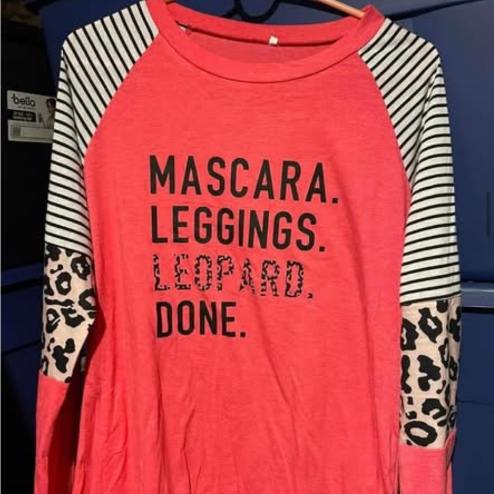 Pink Graphic Long Sleeve Top